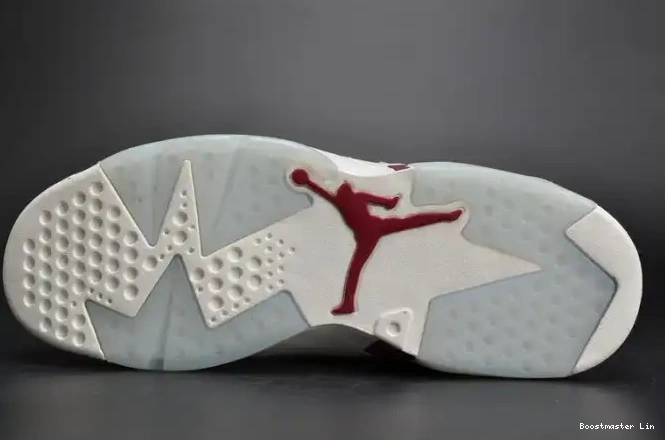 Bmlin Air Retro Jordan 6 white 384664-116 Maroon 0501